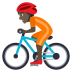 🚴🏿 person biking: dark skin tone display on JoyPixels